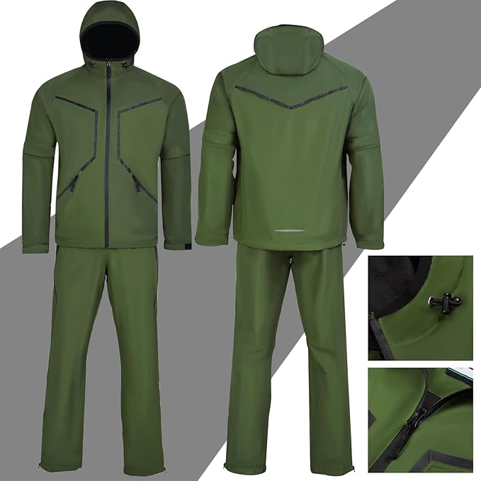 K.E.J. Golf Rain Jacket Waterproof Golf Rain Suits for Men Performance Golf Rain Gear